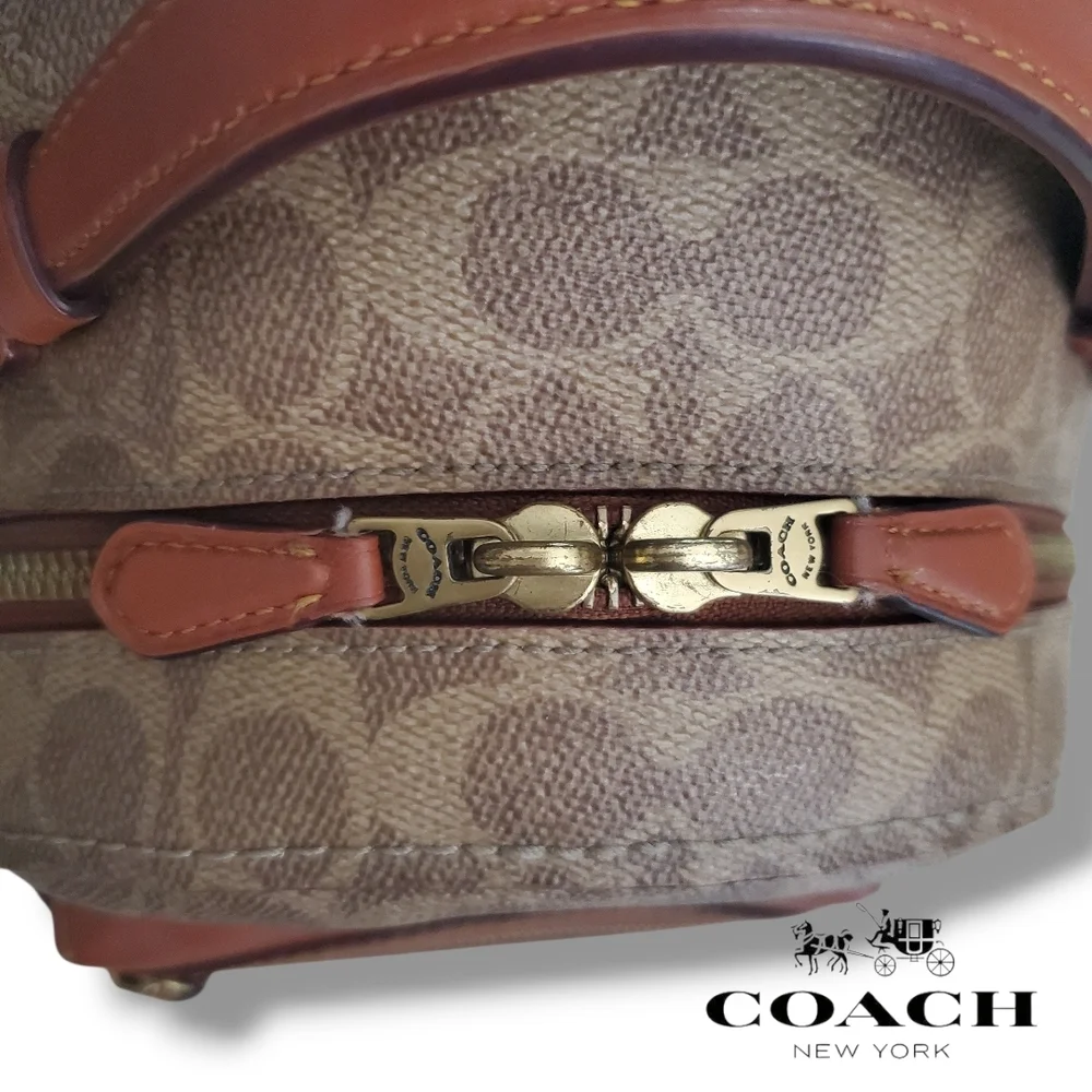 Coach 32715 Campus Backpack 23 In Signature Coated Canvas & Refined Calf Leather